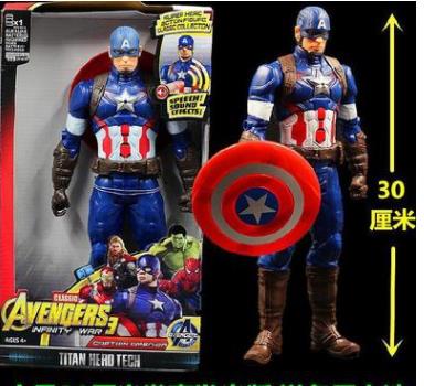 30cm Avengers Iron Man Hulk Captain America Thor Spiderman Model Decoration Model Toy