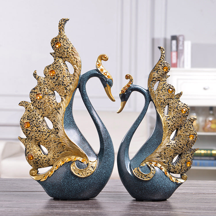 Couple swan home decoration