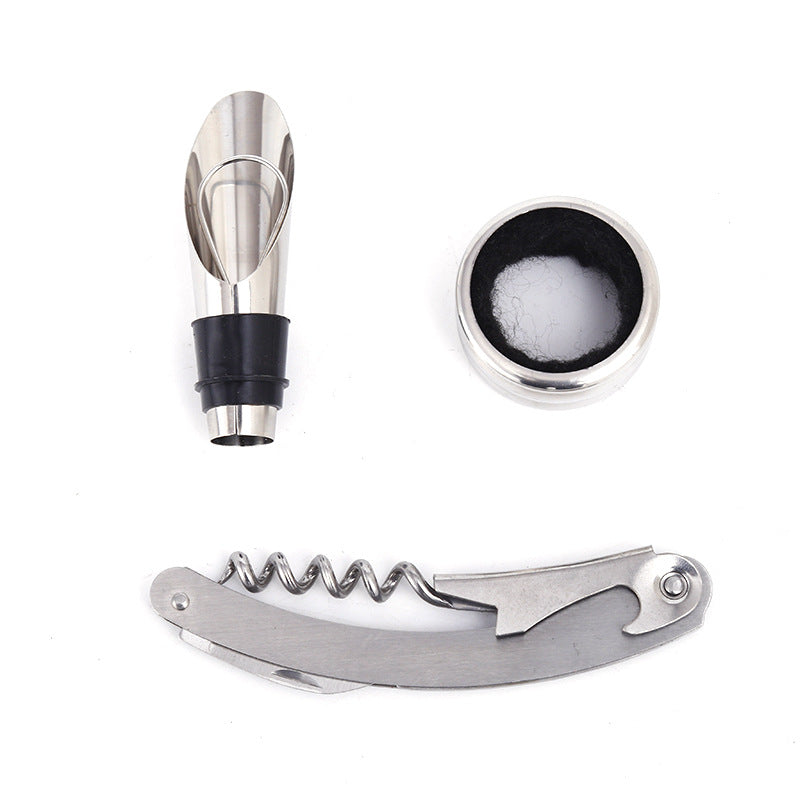 Stainless steel bottle opener set