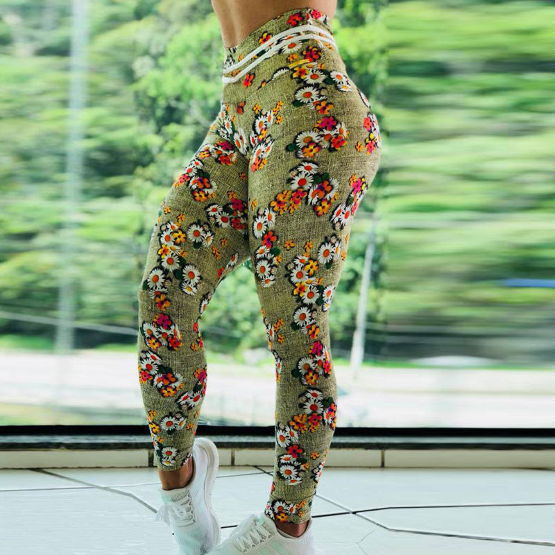 Colorful flower leggings