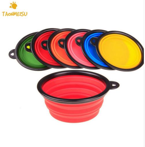 Dog Bowl Portable Foldable Collapsible Silicone Pet Cat Dog Food Water Feeding Travel Bowl