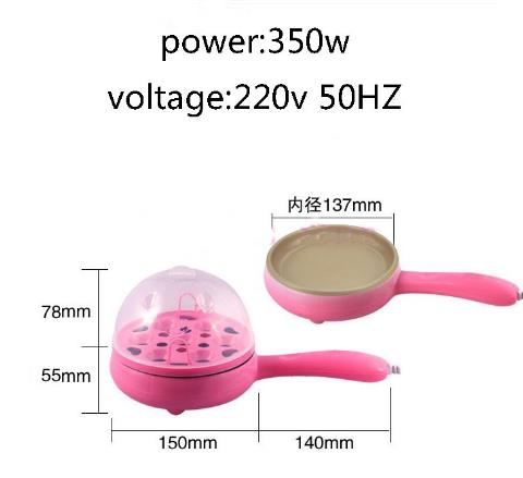 Non-Stick Eggs Boiler Steame Multifunction Household Mini Egg Omelette Pancakes Electric Fried Steak Frying Pan Boiled Egg