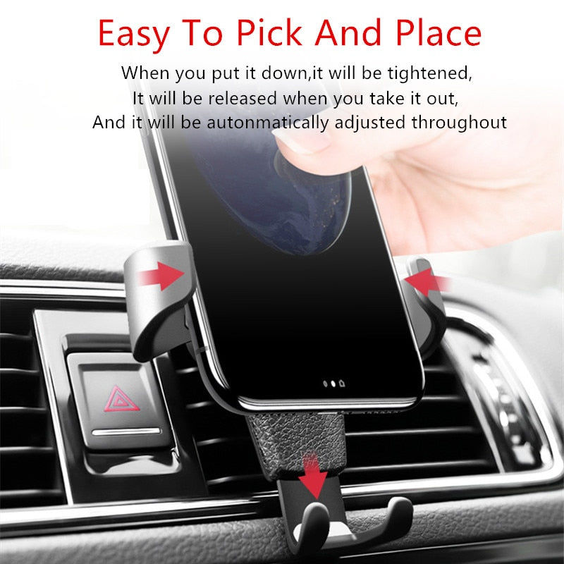 Car Phone Holder For Phone In Car Air Vent Mount Stand No Magnetic Mobile Phone Holder Universal Gravity Smartphone Cell Support