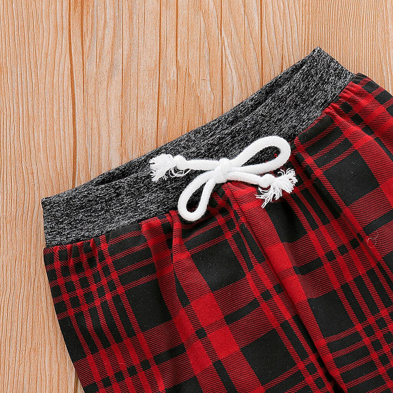 Baby Long Sleeve Plaid Sweater Set