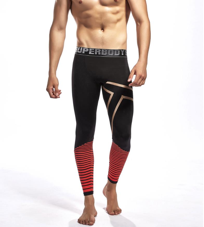 Men's autumn and winter tight nylon trousers sports wind fitness tight single layer warm pants leggings