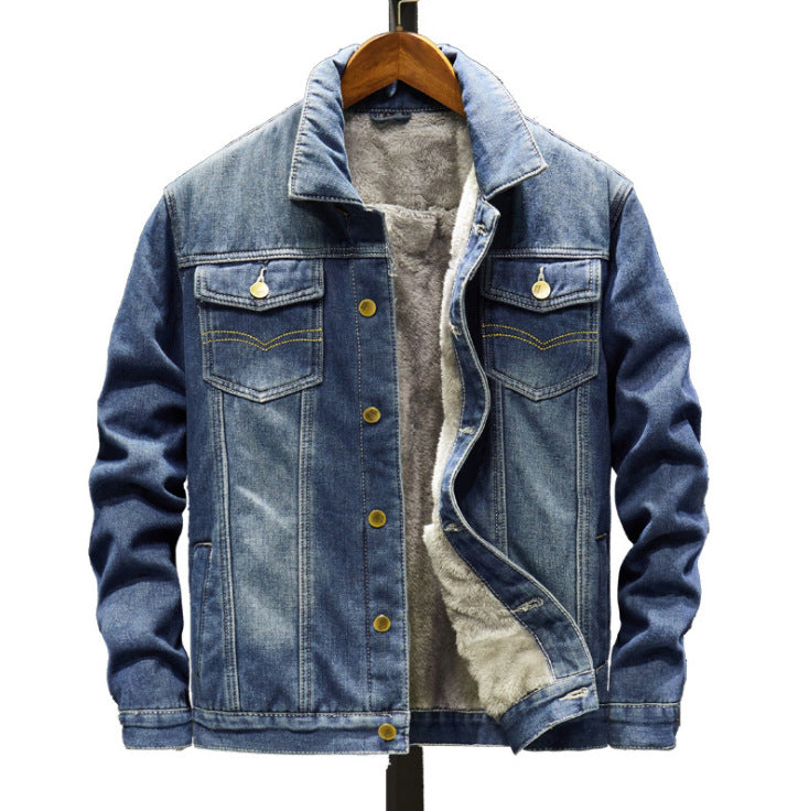 Denim plus fleece jacket