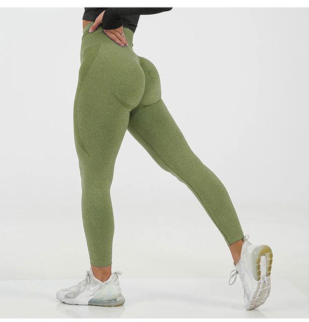 Knitted buttocks moisture wicking yoga pants