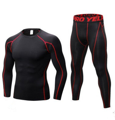 M?nner Bodybuilding Lauf Compression Training Sets Strumpfhosen Lange ?rmel Shirts Hosen Leggings Sport Anzüge Fitness Sportbekleidung