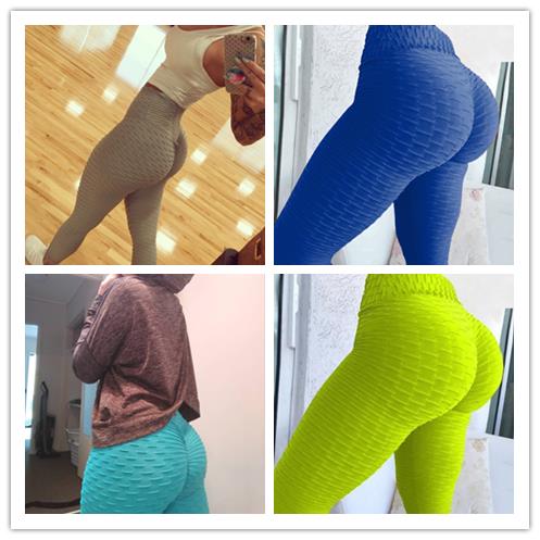 Leggings Women Gym High Waist Push Up Yoga Pants Jacquard Fitness Legging Running Trousers Woman Tight Sport Pants