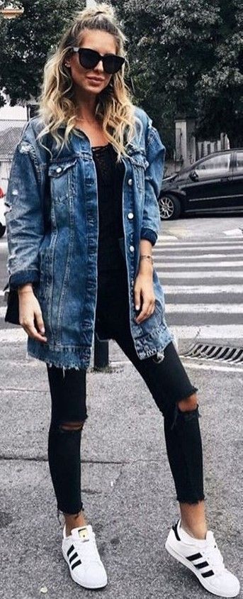 Loose denim jacket