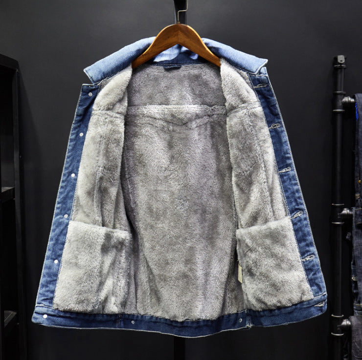 Denim plus fleece jacket