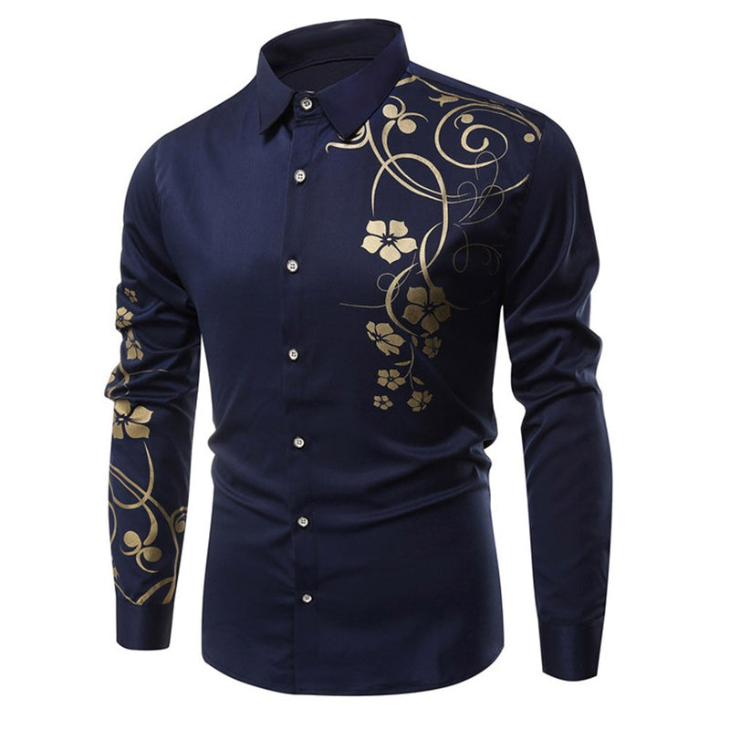 Fashion Bauhinia Men's Long Sleeve Shirt