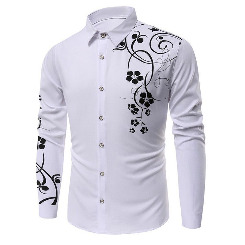 Fashion Bauhinia Men's Long Sleeve Shirt