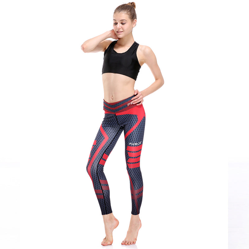 Fashion printed yoga pants