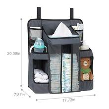 Baby Diaper Organizer for Crib - Nursery Organizer and Storage for Baby Essentials.