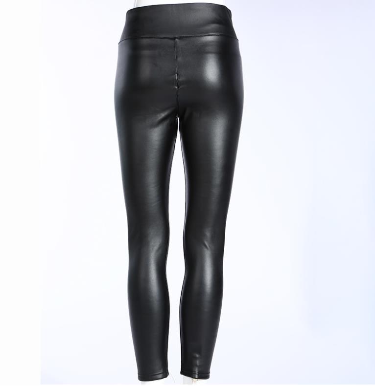 Plus velvet leather pants to keep warm leggings Women's new autumn and winter feet pants Taobao stall pants