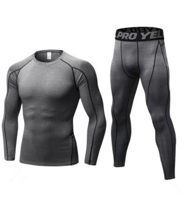 M?nner Bodybuilding Lauf Compression Training Sets Strumpfhosen Lange ?rmel Shirts Hosen Leggings Sport Anzüge Fitness Sportbekleidung