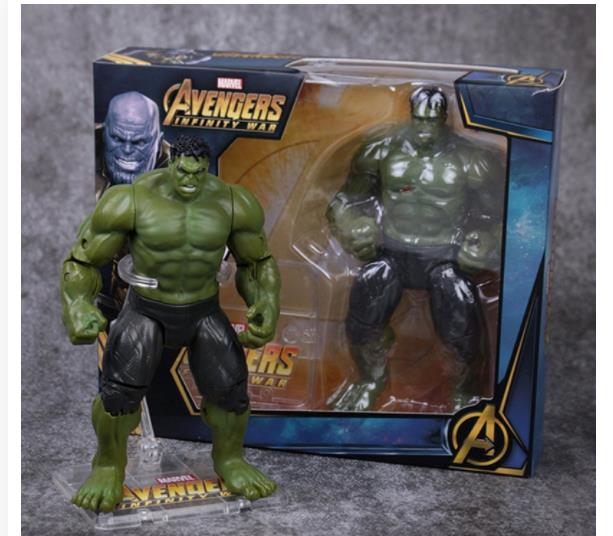 30cm Avengers Iron Man Hulk Captain America Thor Spiderman Model Decoration Model Toy