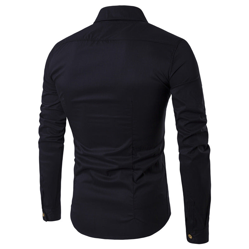 Double-breasted long sleeve shirt