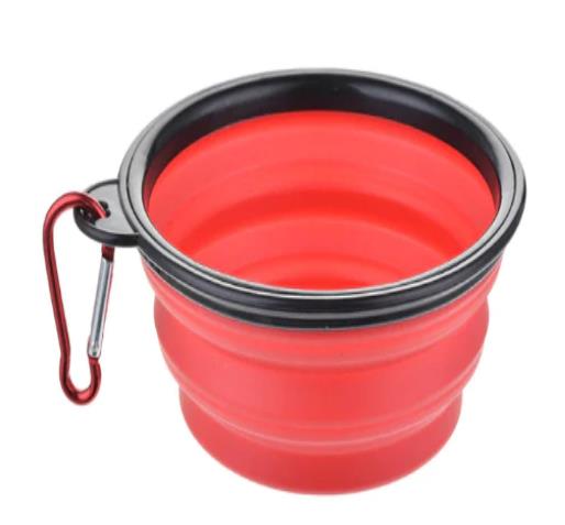 Dog Bowl Portable Foldable Collapsible Silicone Pet Cat Dog Food Water Feeding Travel Bowl