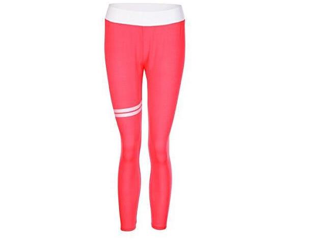 Striped print contrast color leggings sexy tight hip hip pants