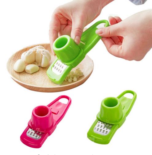 2 Colors 1PC Multifunctional Garlic Ginger Crusher Grinder Manual Press Rotate Shredder Slicer Cutter Kitchen Tools Accessories