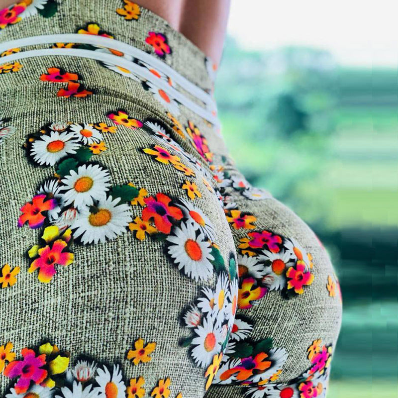 Colorful flower leggings