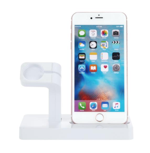 2 In 1 Charging Dock Station Desktop Cradle Phone Stand for iPhone X 8 7 Plus 6S 5 5S SE for Iphone Watch I II III Charger Holder