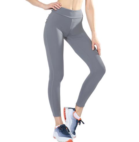 Autumn and winter new women's sports running trousers high waist pleated breathable tight high waist yoga pants