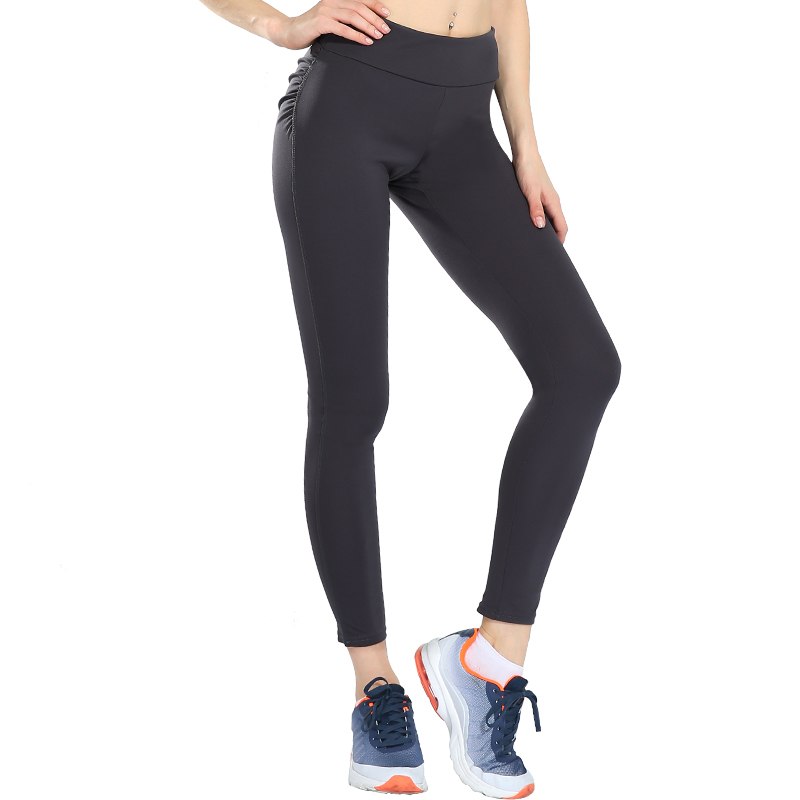 Autumn and winter new women's sports running trousers high waist pleated breathable tight high waist yoga pants