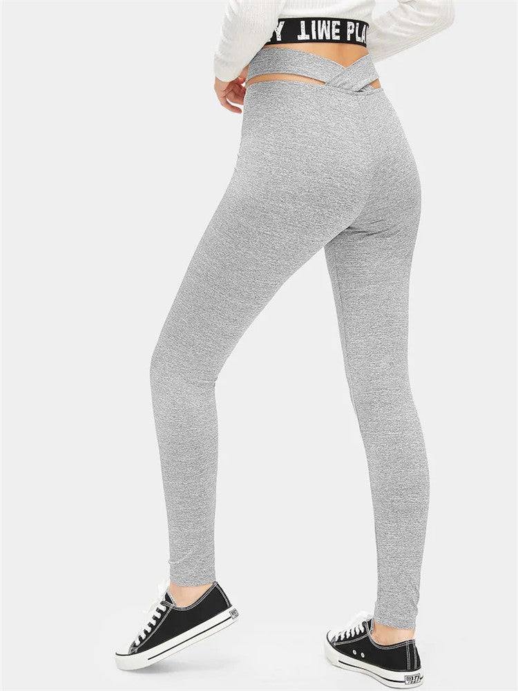 Elastic leggings sweatpants