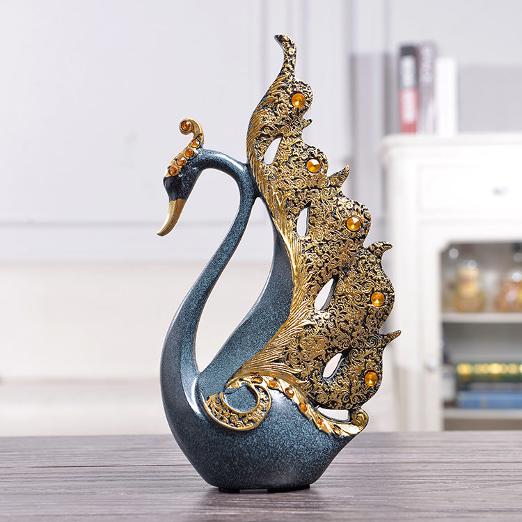 Couple swan home decoration