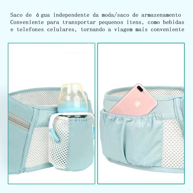 Bolsa Canguru Ergonômico Bebê Mãe Premium 12 Posições 3 Em 1