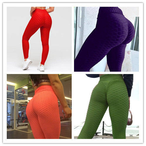 Leggings Women Gym High Waist Push Up Yoga Pants Jacquard Fitness Legging Running Trousers Woman Tight Sport Pants