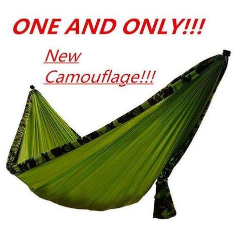 Portable Hammock Double Person Camping Survival Garden Swing Hunting Hanging Sleeping Chair Travel Furniture Parachute Hammocks