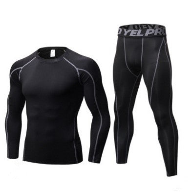 M?nner Bodybuilding Lauf Compression Training Sets Strumpfhosen Lange ?rmel Shirts Hosen Leggings Sport Anzüge Fitness Sportbekleidung