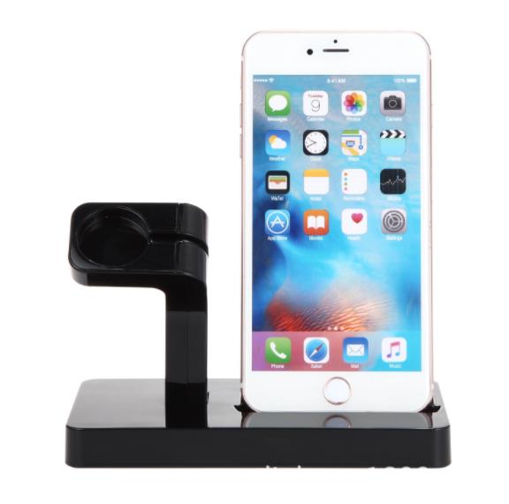 2 In 1 Charging Dock Station Desktop Cradle Phone Stand for iPhone X 8 7 Plus 6S 5 5S SE for Iphone Watch I II III Charger Holder