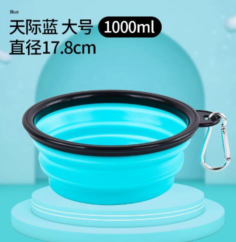 Dog Bowl Portable Foldable Collapsible Silicone Pet Cat Dog Food Water Feeding Travel Bowl