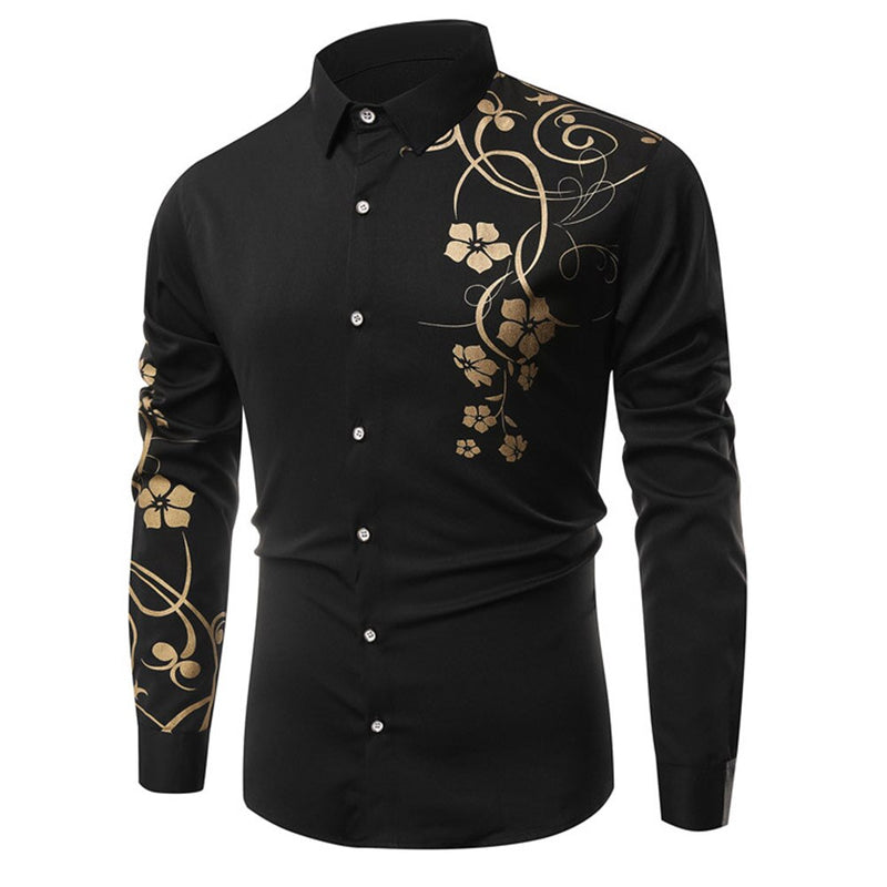 Fashion Bauhinia Men's Long Sleeve Shirt