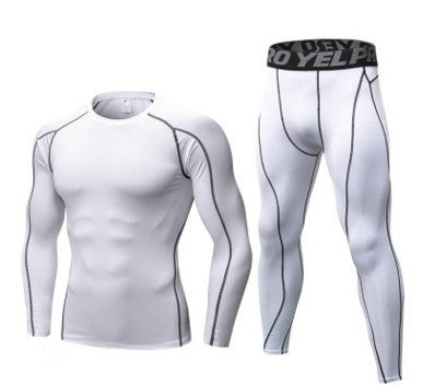 M?nner Bodybuilding Lauf Compression Training Sets Strumpfhosen Lange ?rmel Shirts Hosen Leggings Sport Anzüge Fitness Sportbekleidung