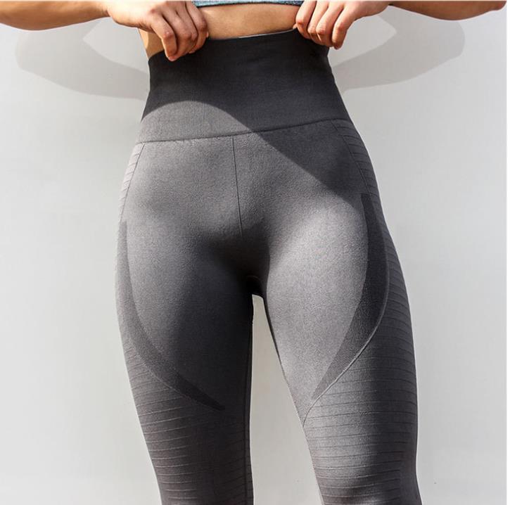 New yoga pants women tight elastic high waist running peach hip fitness pants sports suit pants