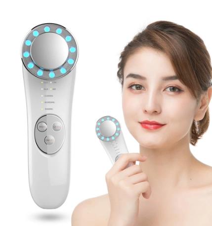 7 en 1 LED Masseur Facial Ultrasonique de Photon Peau Levage Anti-Rides Anti-Vieillissement De Serrage Outil de Soins De La Peau Dispositif de Beauté