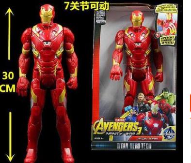 30cm Avengers Iron Man Hulk Captain America Thor Spiderman Model Decoration Model Toy