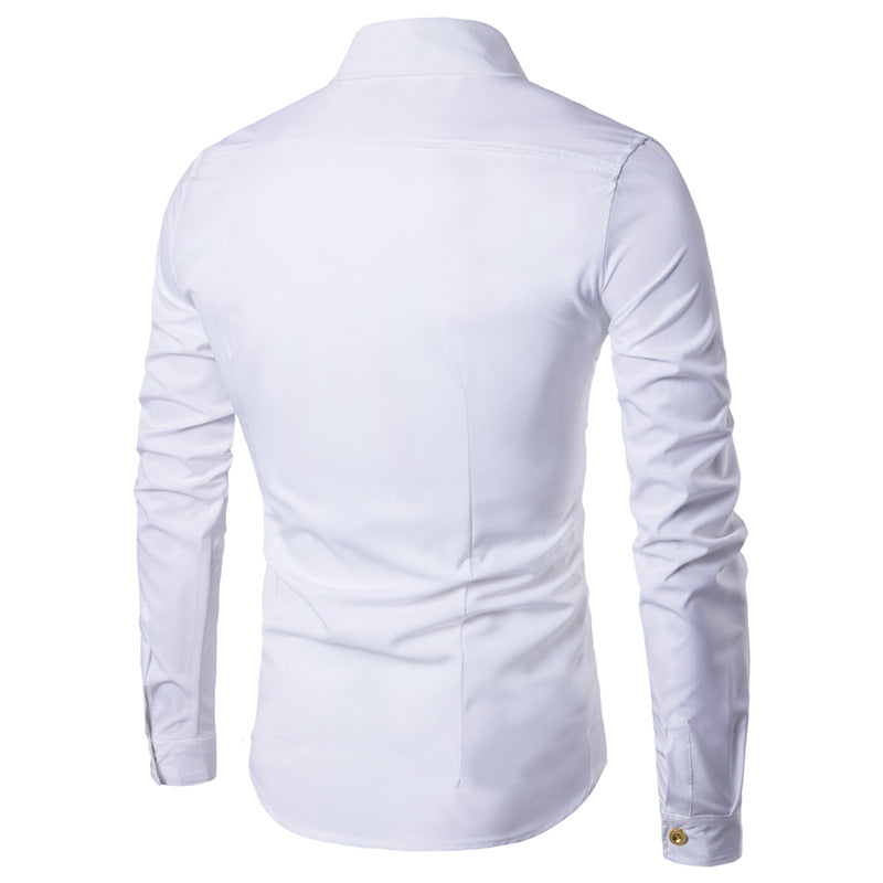 Double-breasted long sleeve shirt