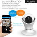 Rede sem fio Home Security CCTV Camera, rotação de 360 graus, monitor do bebê, câmera IP WiFi, vídeo de 360 graus, 1080p, Tuya
