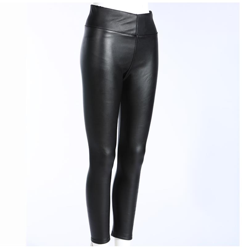 Plus velvet leather pants to keep warm leggings Women's new autumn and winter feet pants Taobao stall pants