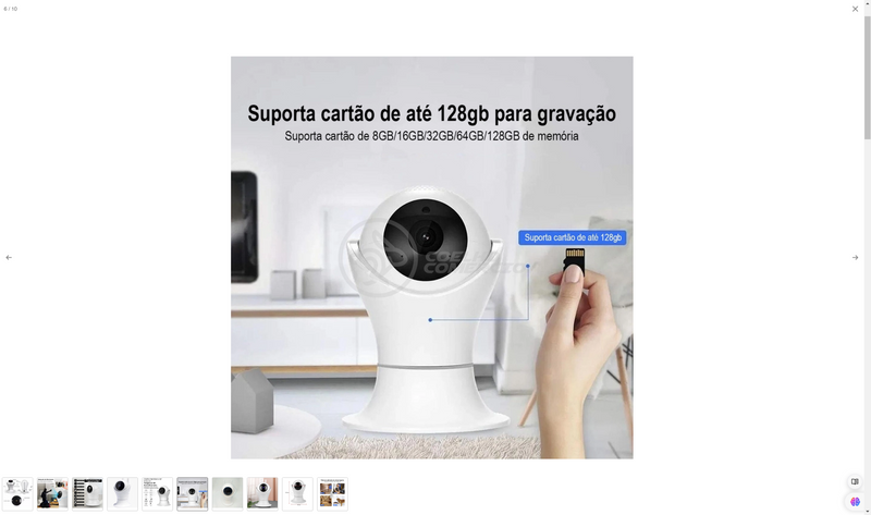 Câmera Ip C360 De Segurança Wifi 2 Antenas Robô Hd 1080p Sem Fio 360º áudio Visão Noturna